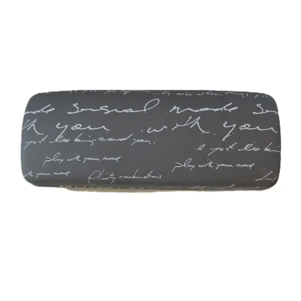Kensie Eyeglasses‎ Case Gray White Tan Lining Stylish